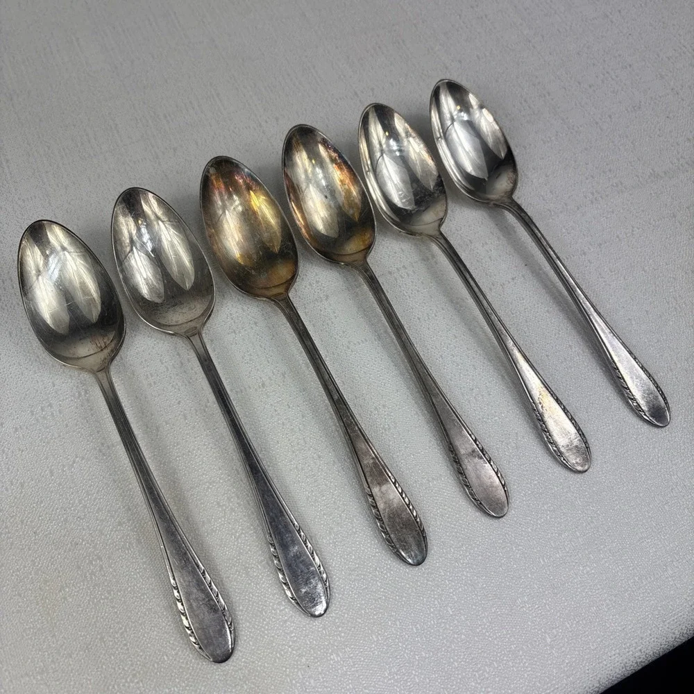 Vintage International Holmes‎ & Edwards FIRST LADY Dinner Soup Spoons Set Of 6